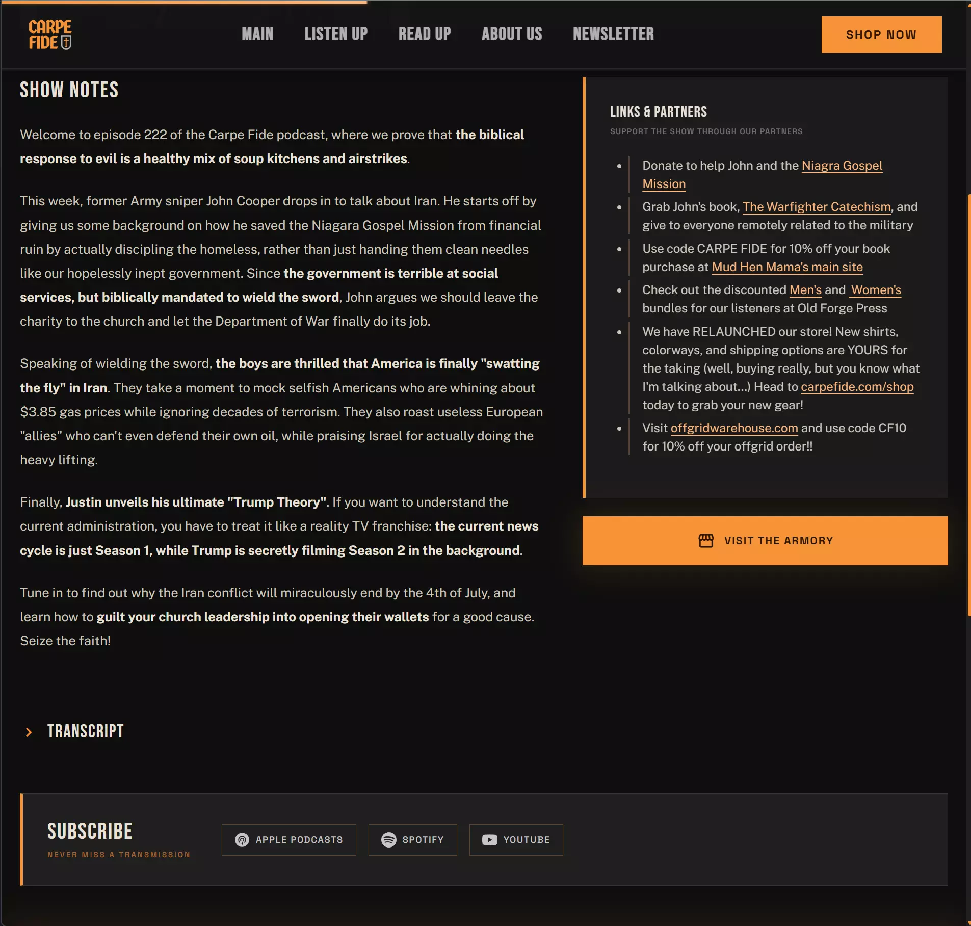 Carpe Fide — Episode Show Notes