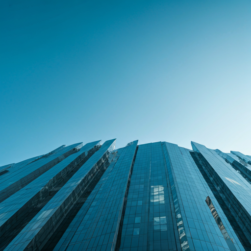 Modern architectural glass building